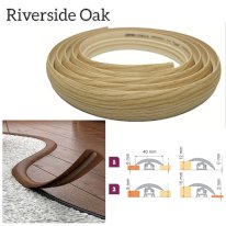 40mm Wide PVC Flexible Flooring Transition Profile Door Threshold