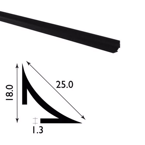 Scotia Durable PVC Plastic 2.44m Long Trim 