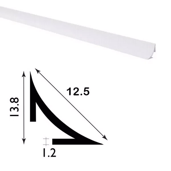Scotia Durable PVC Plastic 2.44m Long Trim 