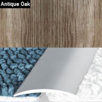 Self Adhesive Flat Aluminium Wood Effect Door Thresholds