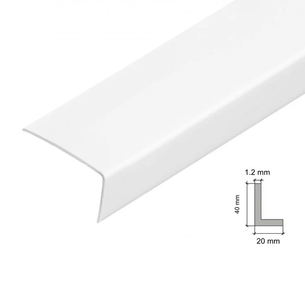 Unequal 90 Degree Plastic  2.5m Long PVC Corner Angle Trim