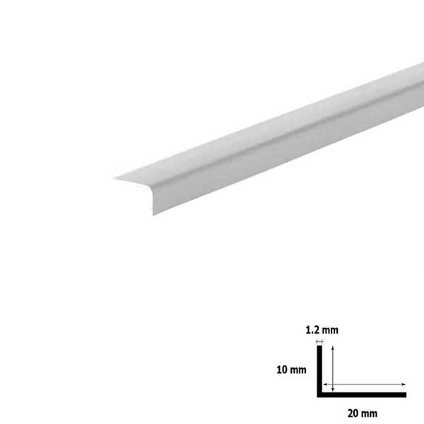 Unequal PVC Plastic Corner 90 Degree Angle Trim - 2.5m Long