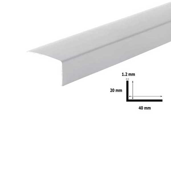 Unequal PVC Plastic Corner 90 Degree Angle Trim - 2.5m Long
