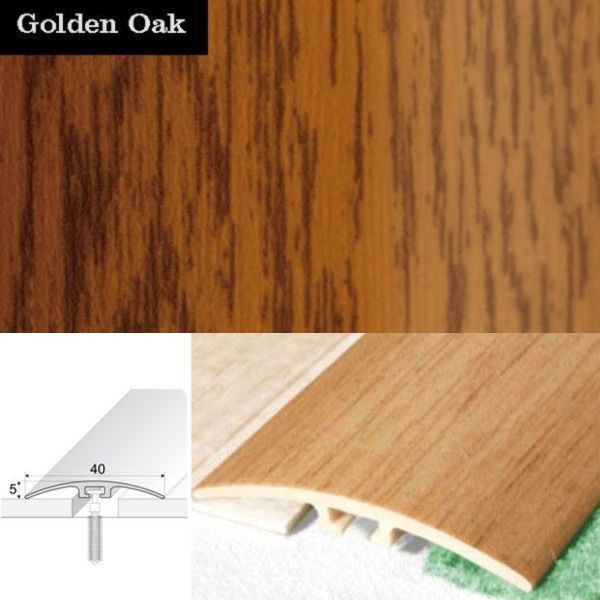40mm Wide PVC Wood Effect Door Threshold Strip Screwfix