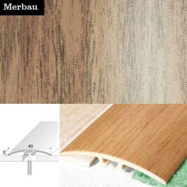 40mm Wide PVC Wood Effect Door Threshold Strip Screwfix