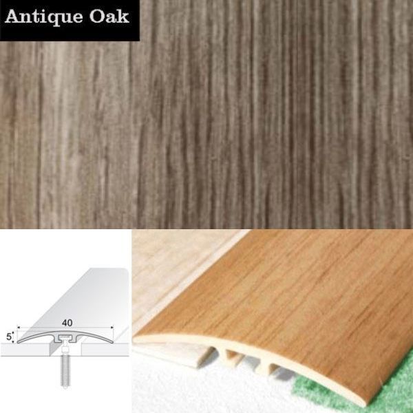 40mm Wide PVC Wood Effect Door Threshold Strip Screwfix