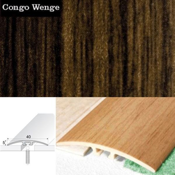 40mm Wide PVC Wood Effect Door Threshold Strip Screwfix