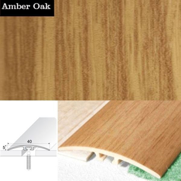 40mm Wide PVC Wood Effect Door Threshold Strip Screwfix